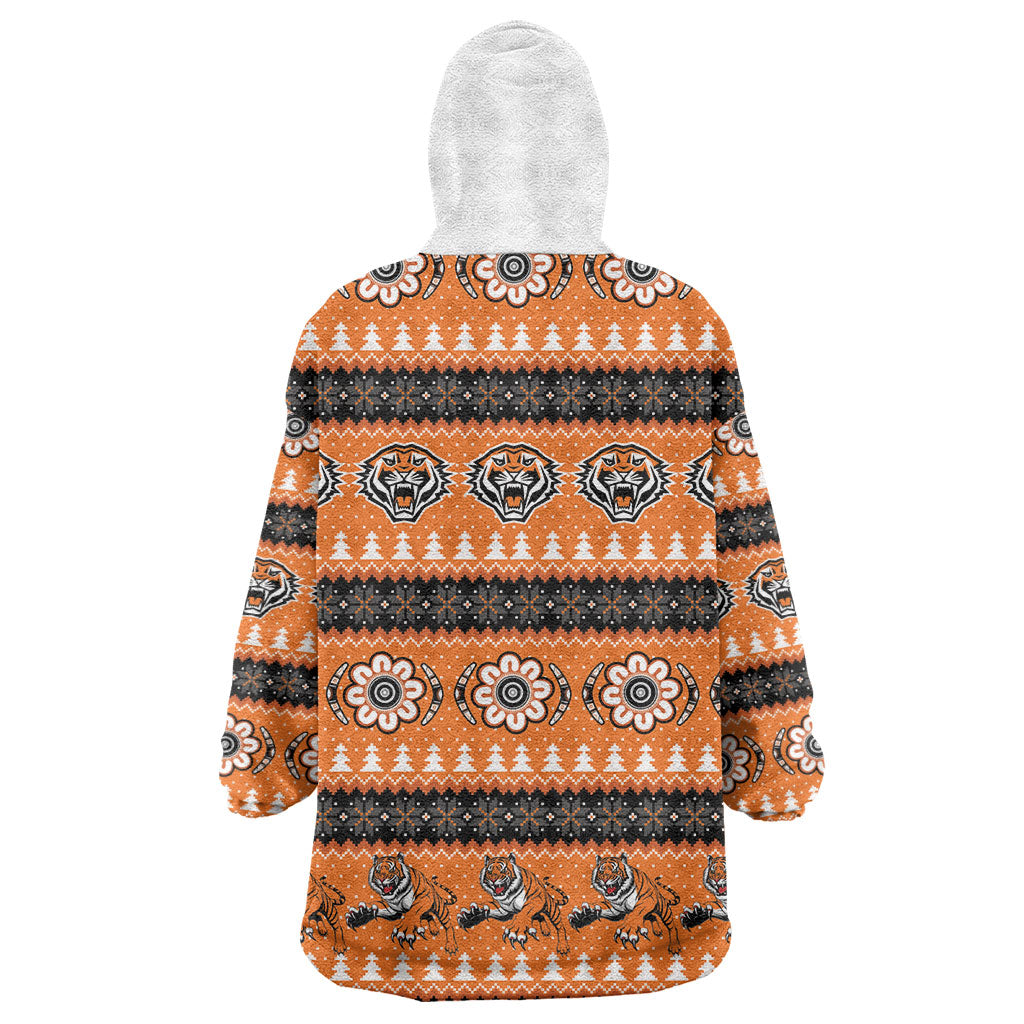 Tigers Rugby Christmas Wearable Blanket Hoodie Aboriginal Seamless Cardigan Inspired