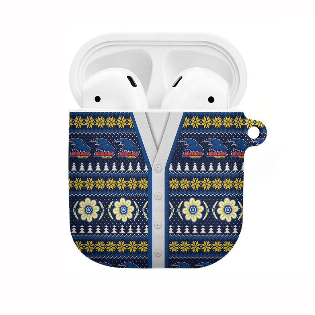 Adelaide Crows Football Christmas AirPods Case Aboriginal Seamless Cardigan Inspired