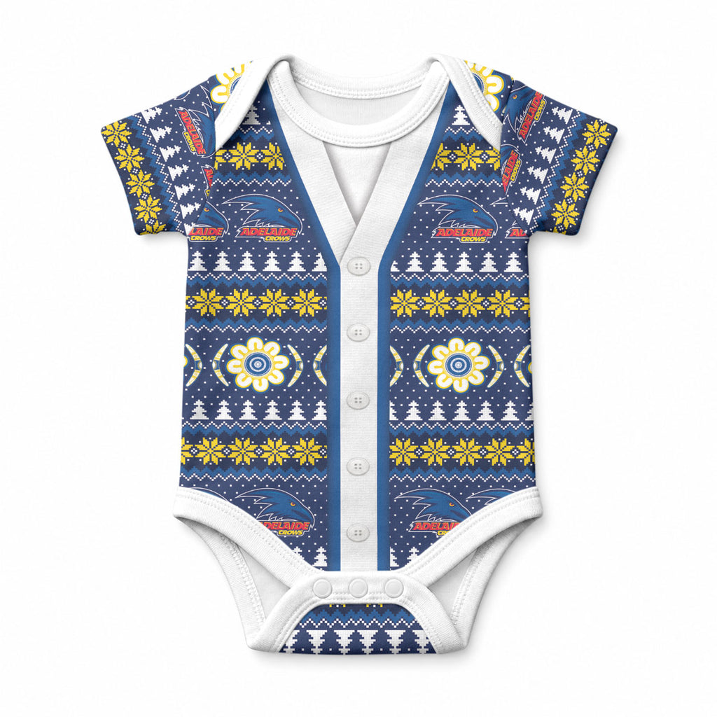 Adelaide Crows Football Christmas Baby Onesie Aboriginal Seamless Cardigan Inspired