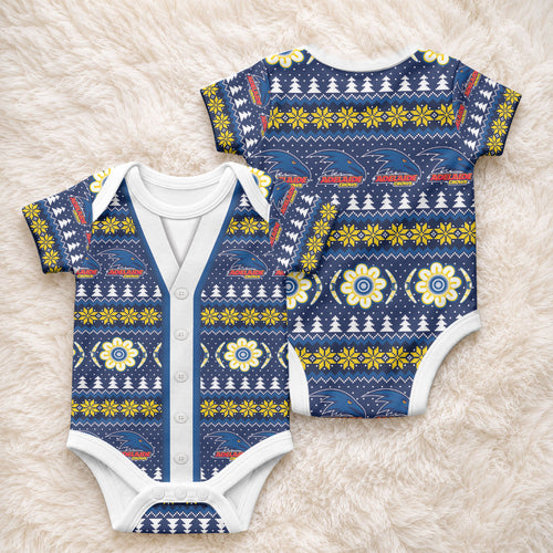 Adelaide Crows Football Christmas Baby Onesie Aboriginal Seamless Cardigan Inspired