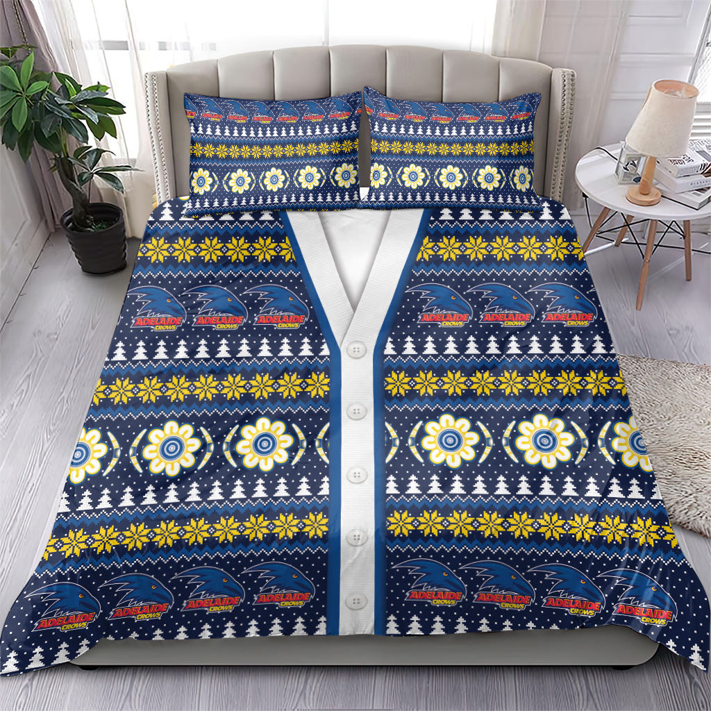 Adelaide Crows Football Christmas Bedding Set Aboriginal Seamless Cardigan Inspired