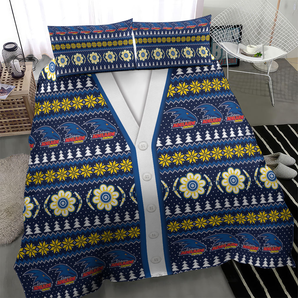 Adelaide Crows Football Christmas Bedding Set Aboriginal Seamless Cardigan Inspired