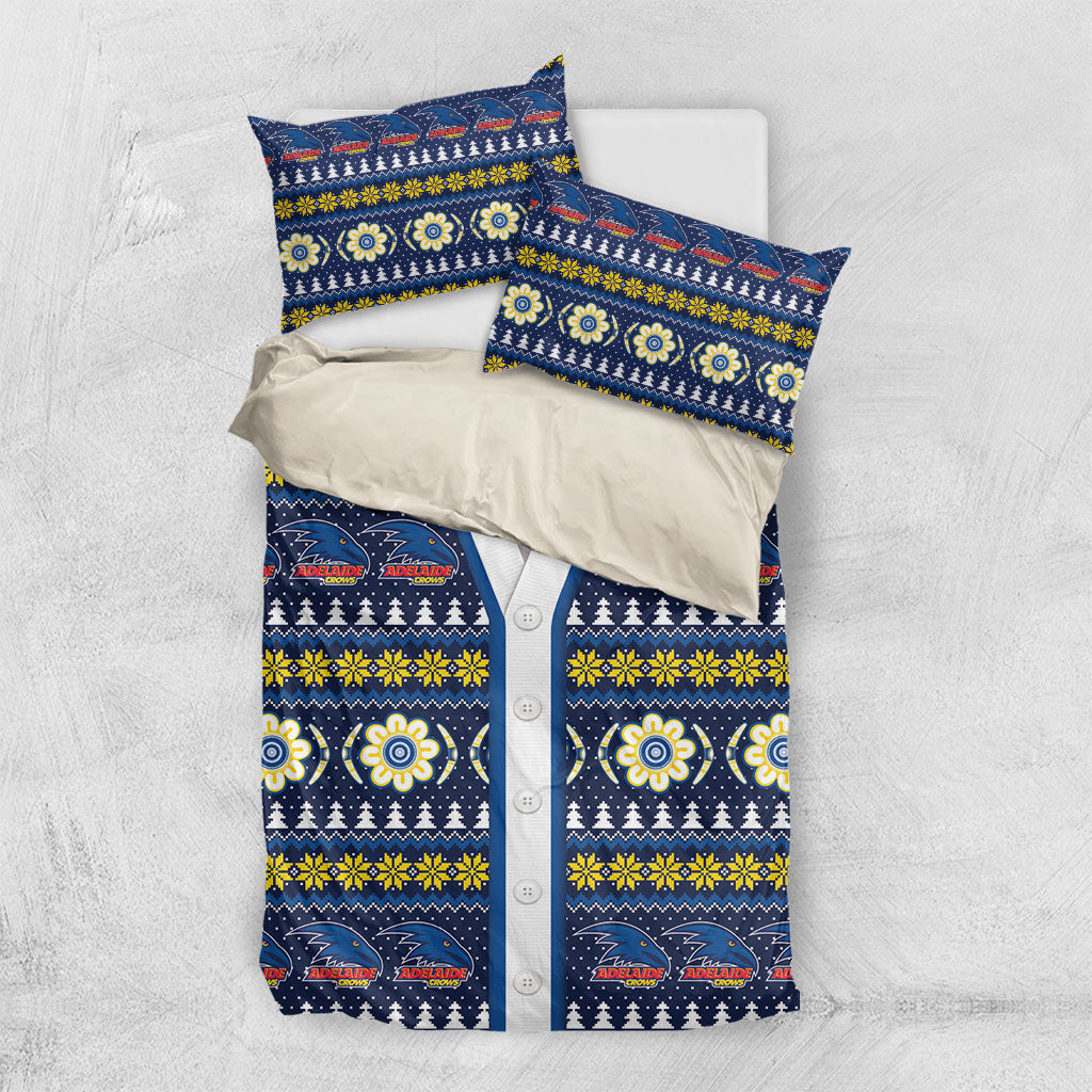 Adelaide Crows Football Christmas Bedding Set Aboriginal Seamless Cardigan Inspired