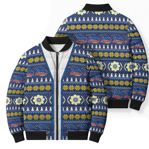 Adelaide Crows Football Christmas Bomber Puffer Jacket Aboriginal Seamless Cardigan Inspired