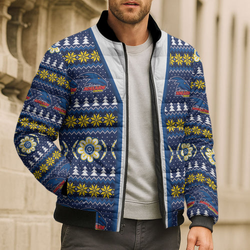 Adelaide Crows Football Christmas Bomber Puffer Jacket Aboriginal Seamless Cardigan Inspired