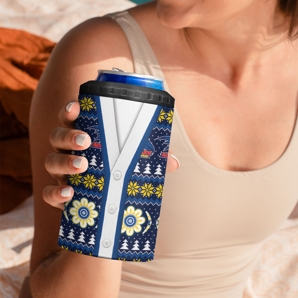 Adelaide Crows Football Christmas 4 in 1 Can Cooler Tumbler Aboriginal Seamless Cardigan Inspired
