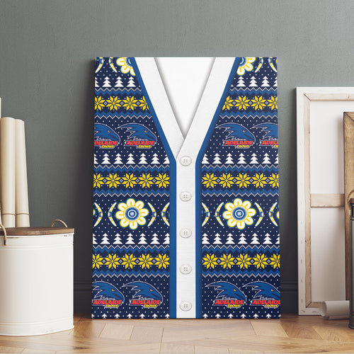 Adelaide Crows Football Christmas Canvas Wall Art Aboriginal Seamless Cardigan Inspired