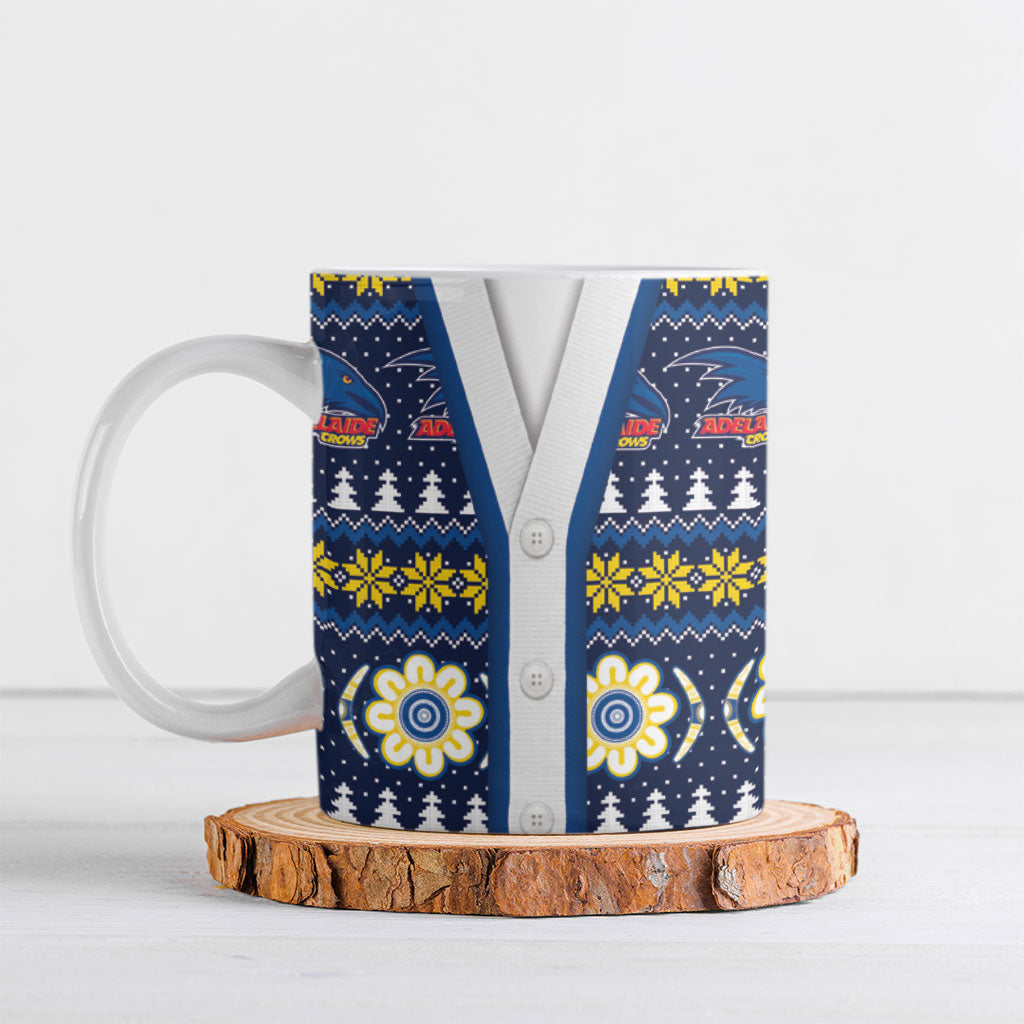 Adelaide Crows Football Christmas Ceramic Mug Aboriginal Seamless Cardigan Inspired