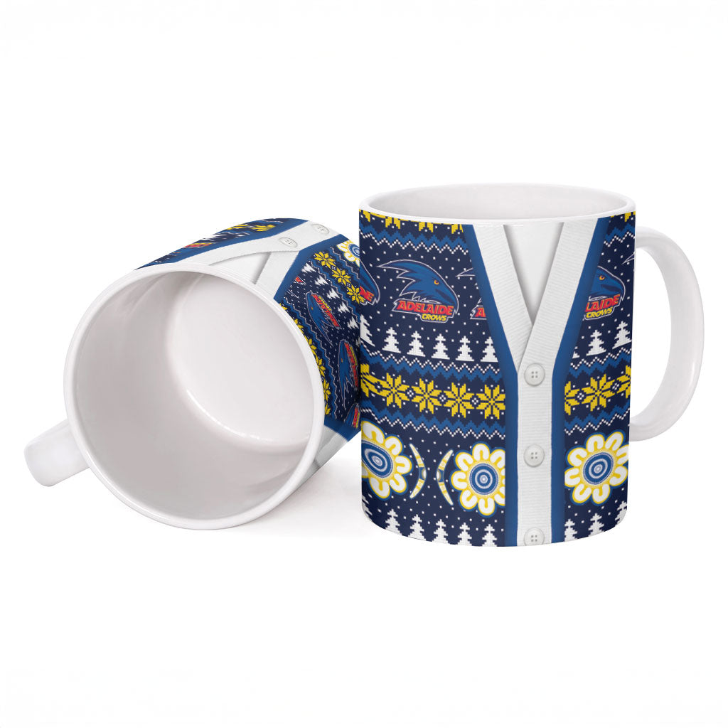 Adelaide Crows Football Christmas Ceramic Mug Aboriginal Seamless Cardigan Inspired