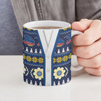 Adelaide Crows Football Christmas Ceramic Mug Aboriginal Seamless Cardigan Inspired