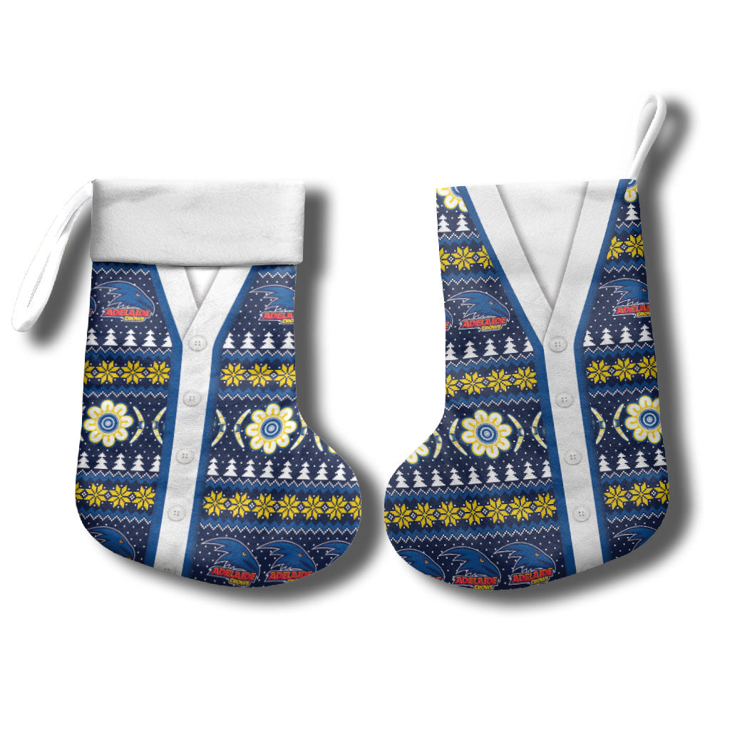 Adelaide Crows Football Christmas Stocking Aboriginal Seamless Cardigan Inspired