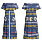 Adelaide Crows Football Christmas Couples Matching Off Shoulder Maxi Dress and Long Sleeve Button Shirt Aboriginal Seamless Cardigan Inspired