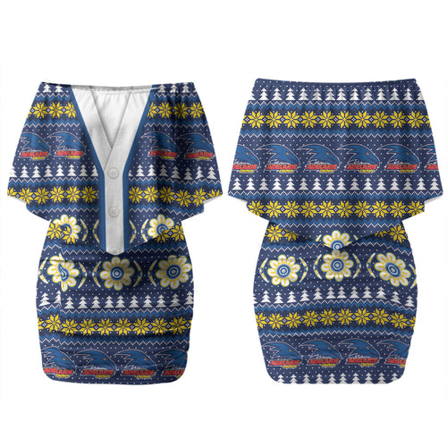 Adelaide Crows Football Christmas Couples Matching Off Shoulder Short Dress and Hawaiian Shirt Aboriginal Seamless Cardigan Inspired