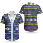 Adelaide Crows Football Christmas Couples Matching Short Sleeve Bodycon Dress and Hawaiian Shirt Aboriginal Seamless Cardigan Inspired
