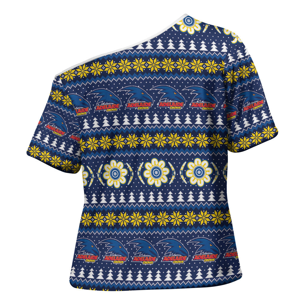 Adelaide Crows Football Christmas Cross Shoulder Shirt Aboriginal Seamless Cardigan Inspired