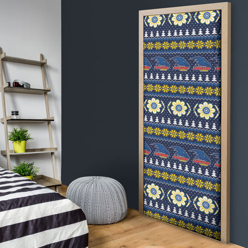 Adelaide Crows Football Christmas Door Cover Aboriginal Seamless Cardigan Inspired