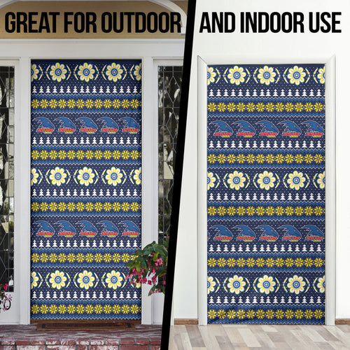 Adelaide Crows Football Christmas Door Cover Aboriginal Seamless Cardigan Inspired