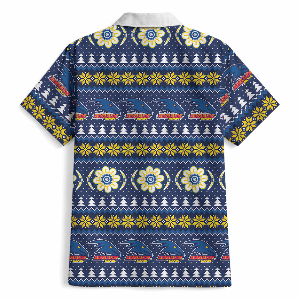 Adelaide Crows Football Christmas Hawaiian Shirt Aboriginal Seamless Cardigan Inspired