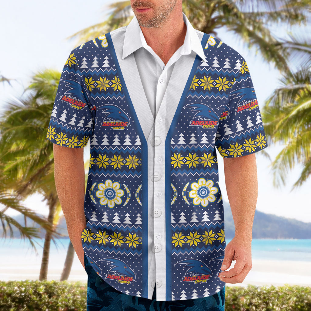 Adelaide Crows Football Christmas Hawaiian Shirt Aboriginal Seamless Cardigan Inspired