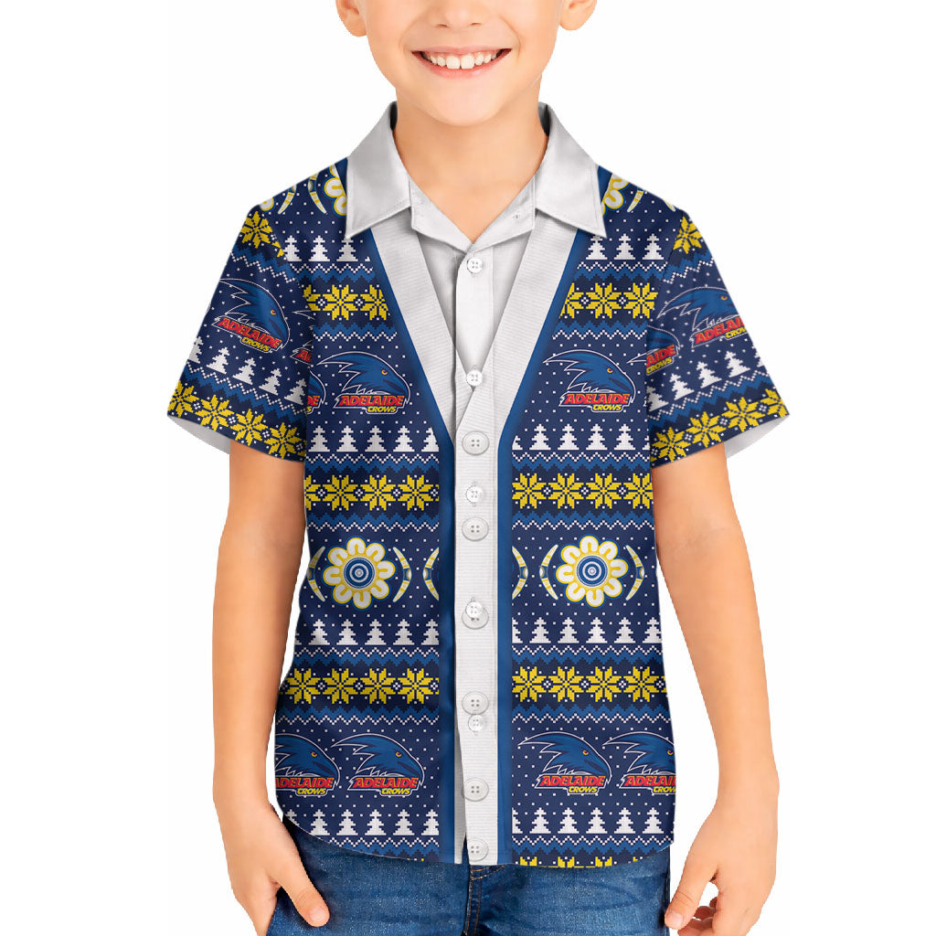 Adelaide Crows Football Christmas Hawaiian Shirt Aboriginal Seamless Cardigan Inspired