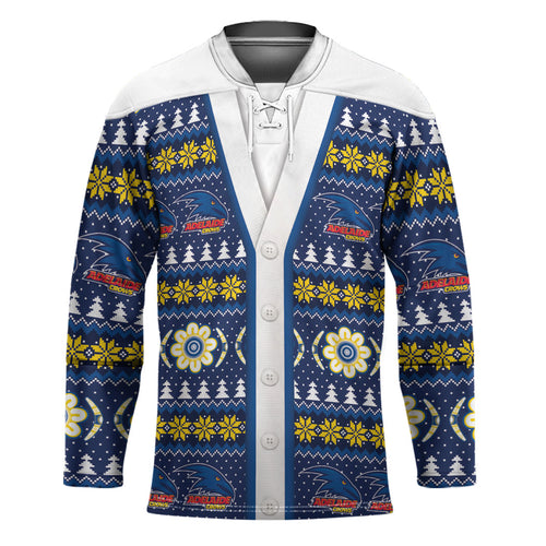Adelaide Crows Football Christmas Hockey Jersey Aboriginal Seamless Cardigan Inspired