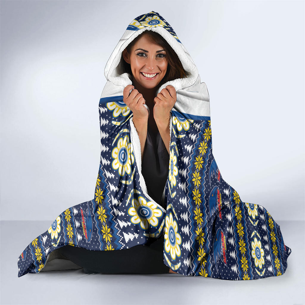 Adelaide Crows Football Christmas Hooded Blanket Aboriginal Seamless Cardigan Inspired