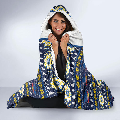 Adelaide Crows Football Christmas Hooded Blanket Aboriginal Seamless Cardigan Inspired