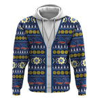 Adelaide Crows Football Christmas Hoodie Aboriginal Seamless Cardigan Inspired