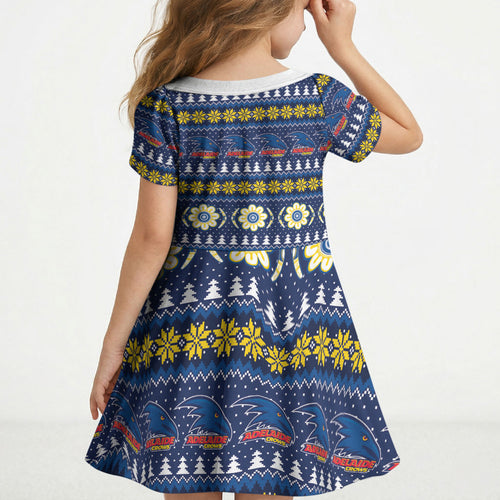 Adelaide Crows Football Christmas Kid Short Sleeve Dress Aboriginal Seamless Cardigan Inspired