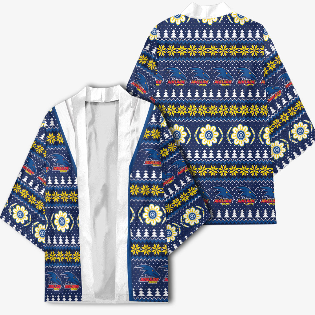 Adelaide Crows Football Christmas Kimono Aboriginal Seamless Cardigan Inspired