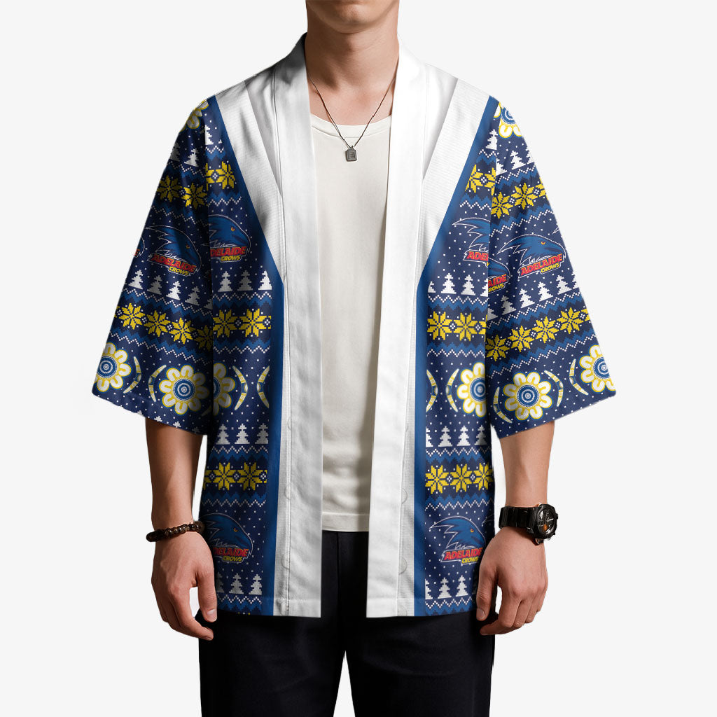 Adelaide Crows Football Christmas Kimono Aboriginal Seamless Cardigan Inspired