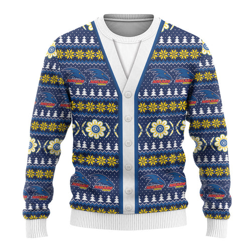 Adelaide Crows Football Christmas Ugly Christmas Sweater Aboriginal Seamless Cardigan Inspired