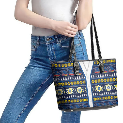 Adelaide Crows Football Christmas Leather Tote Bag Aboriginal Seamless Cardigan Inspired