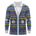 Adelaide Crows Football Christmas Long Sleeve Polo Shirt Aboriginal Seamless Cardigan Inspired