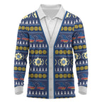 Adelaide Crows Football Christmas Long Sleeve Polo Shirt Aboriginal Seamless Cardigan Inspired
