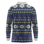 Adelaide Crows Football Christmas Long Sleeve Polo Shirt Aboriginal Seamless Cardigan Inspired