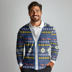 Adelaide Crows Football Christmas Long Sleeve Polo Shirt Aboriginal Seamless Cardigan Inspired