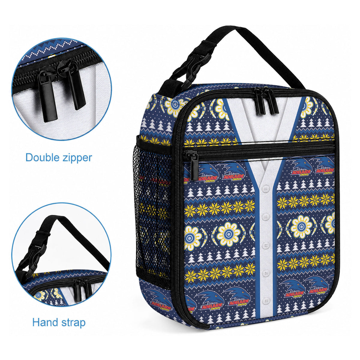 Adelaide Crows Football Christmas Lunch Bag Aboriginal Seamless Cardigan Inspired
