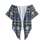 Adelaide Crows Football Christmas Off Shoulder Wrap Waist Top Aboriginal Seamless Cardigan Inspired