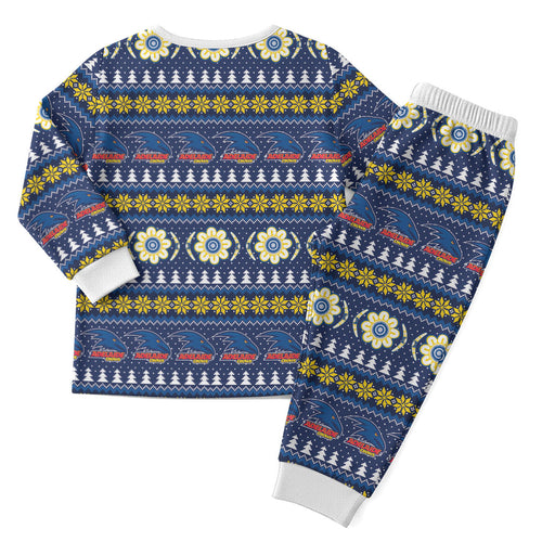 Adelaide Crows Football Christmas Pajama Set Aboriginal Seamless Cardigan Inspired