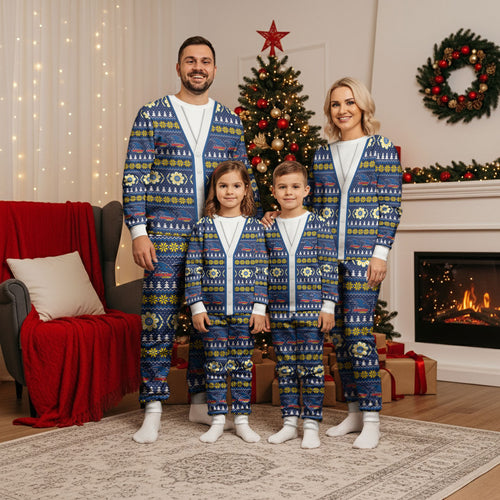 Adelaide Crows Football Christmas Pajama Set Aboriginal Seamless Cardigan Inspired