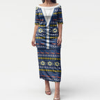 Adelaide Crows Football Christmas Puletasi Aboriginal Seamless Cardigan Inspired