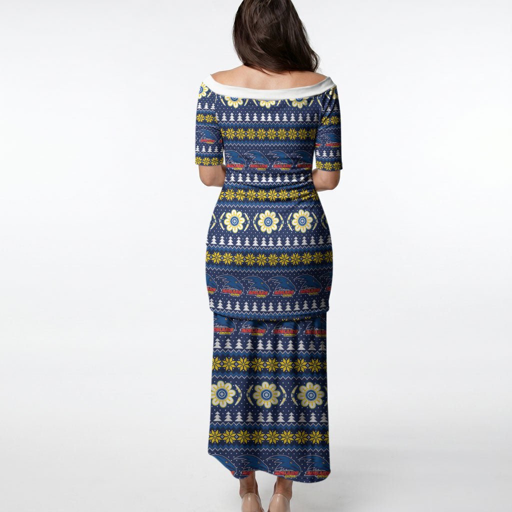 Adelaide Crows Football Christmas Puletasi Aboriginal Seamless Cardigan Inspired