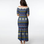 Adelaide Crows Football Christmas Puletasi Aboriginal Seamless Cardigan Inspired
