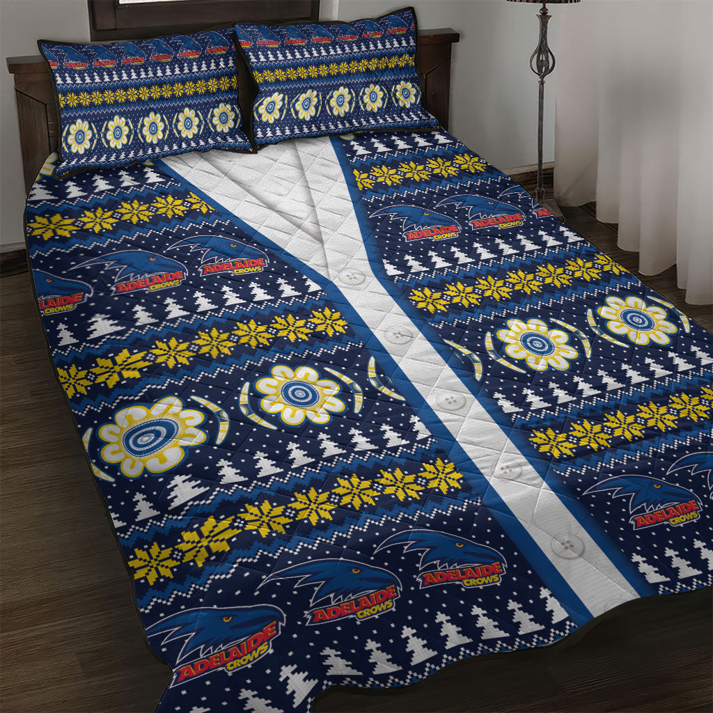 Adelaide Crows Football Christmas Quilt Bed Set Aboriginal Seamless Cardigan Inspired