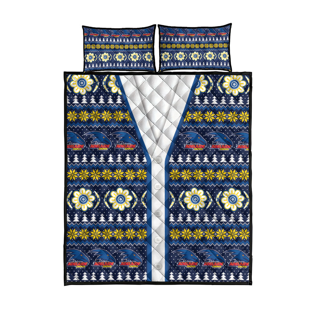 Adelaide Crows Football Christmas Quilt Bed Set Aboriginal Seamless Cardigan Inspired