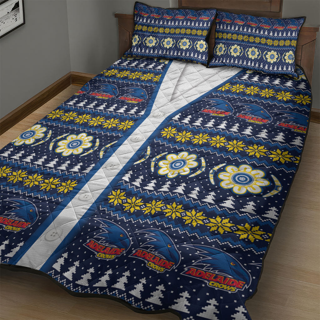 Adelaide Crows Football Christmas Quilt Bed Set Aboriginal Seamless Cardigan Inspired
