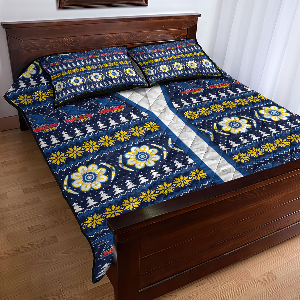 Adelaide Crows Football Christmas Quilt Bed Set Aboriginal Seamless Cardigan Inspired