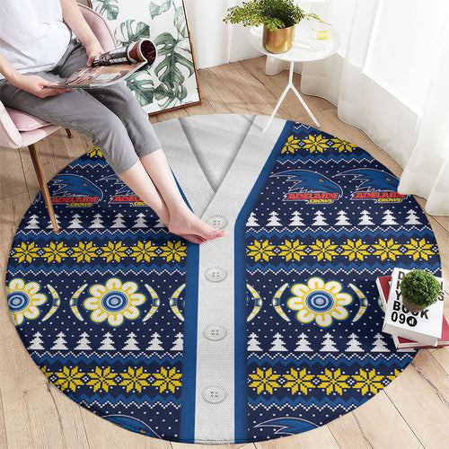 Adelaide Crows Football Christmas Round Carpet Aboriginal Seamless Cardigan Inspired