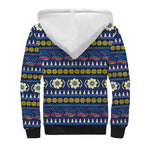 Adelaide Crows Football Christmas Sherpa Hoodie Aboriginal Seamless Cardigan Inspired